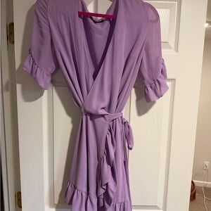 Gianni Bini Lilac Ruffle Mini Dress